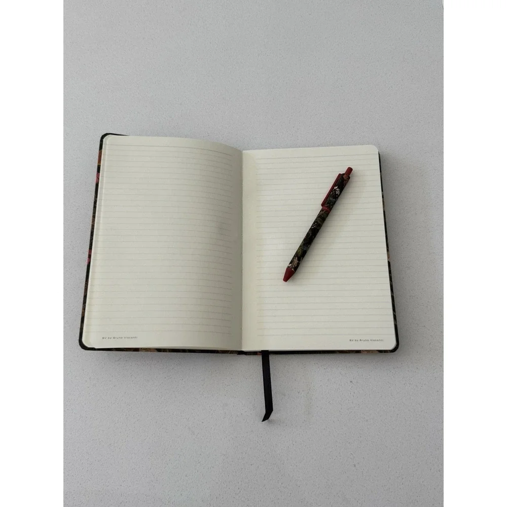 New Journal Notebook Forest Mushrooms By Bruno Visconti Matching Pen 8.5